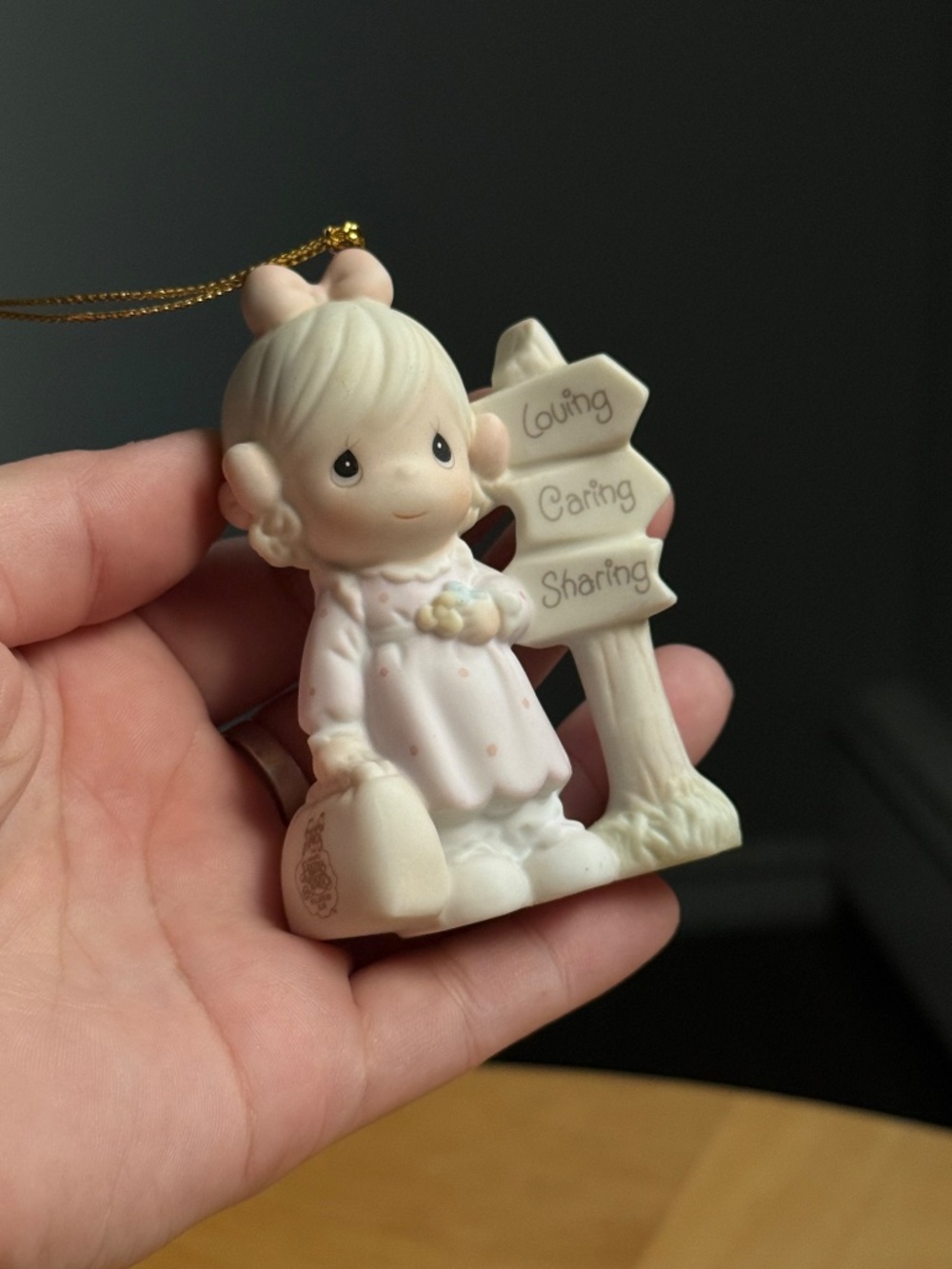 Precious Moments by Enesco Vintage c1993 Loving Caring Sharing Ornament Figurine